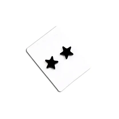 Black Shapes Stud Magnetic Earrings