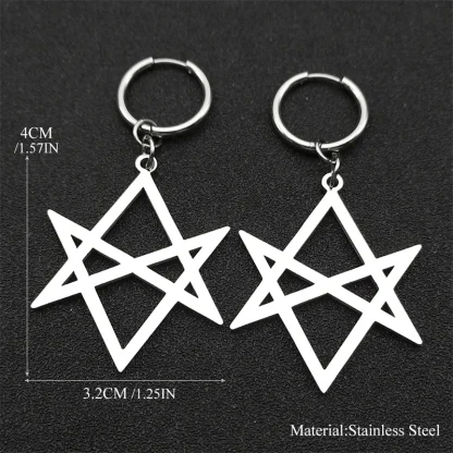 Hanging Hexagram Decor Earrings - Image 5