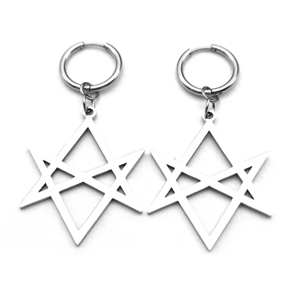 Hanging Hexagram Decor Earrings - Image 6