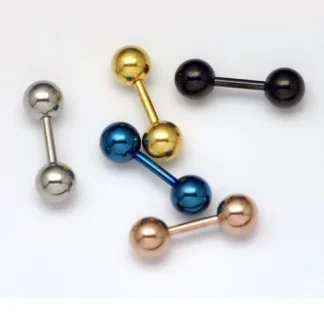 Barbell Ball Earrings with Shiny Finish