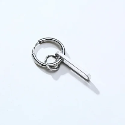 Hoop Earrings with Paper Clip Design - Image 6