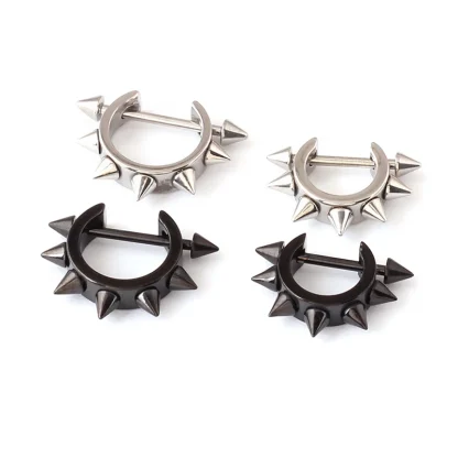 Helix Piercing Earrings with Spike Design - Image 5