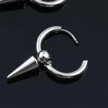 Hoop Earrings with Dice Dangle - Image 7