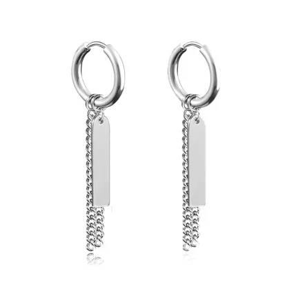 Hoop Earrings with Dice Dangle - Image 12