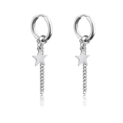 Hoop Earrings with Dice Dangle - Image 14